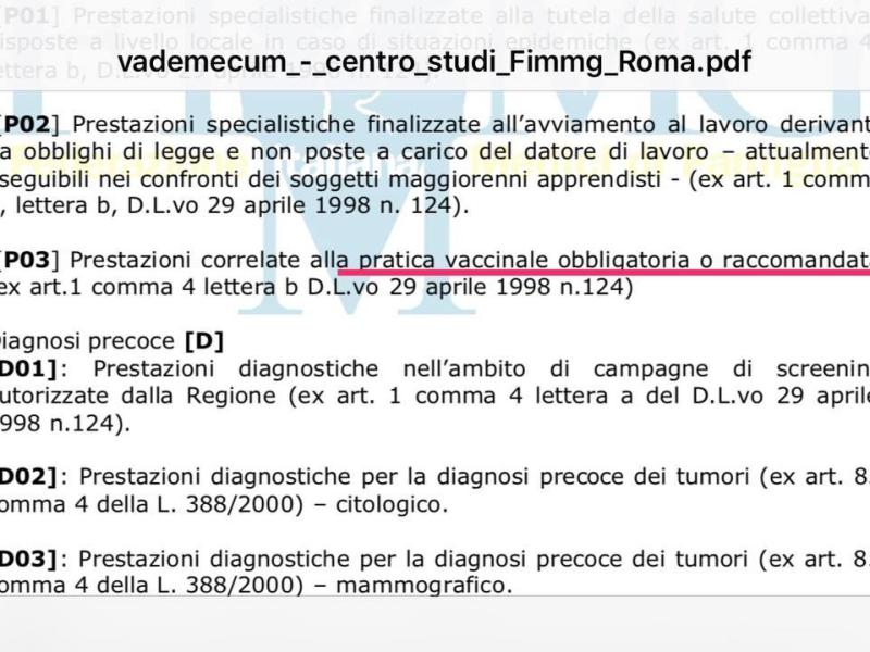 Richiesta al MMG: strategia, elenco analisi e altri&nbsp;documenti